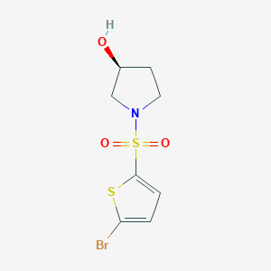 molecular formula C8H10BrNO3S2 B7941526 (S)-1-(5-Bromo-thiophene-2-sulfonyl)-pyrrolidin-3-ol 