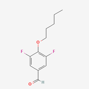 molecular formula C12H14F2O2 B7941589 3,5-Difluoro-4-(pentyloxy)benzaldehyde 
