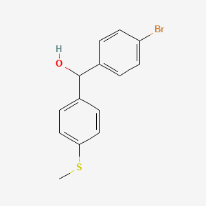 molecular formula C14H13BrOS B7941625 (4-Bromophenyl)(4-(methylthio)phenyl)methanol 