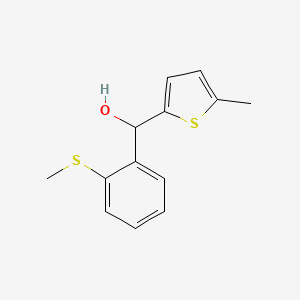 molecular formula C13H14OS2 B7941715 5-Methyl-2-thienyl-(2-methylthiophenyl)methanol 