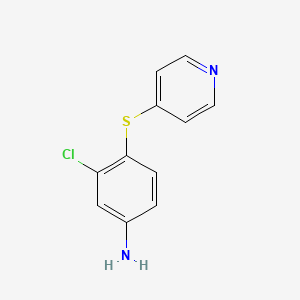 molecular formula C11H9ClN2S B7941750 3-Chloro-4-pyridin-4-ylsulfanylaniline CAS No. 33974-29-7