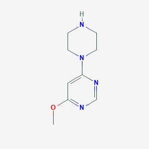 molecular formula C9H14N4O B7941758 4-Methoxy-6-(piperazin-1-yl)pyrimidine 
