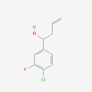 molecular formula C10H10ClFO B7941794 1-(4-Chloro-3-fluorophenyl)but-3-en-1-ol 