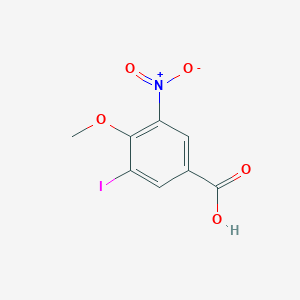 molecular formula C8H6INO5 B7941840 3-Iodo-4-methoxy-5-nitrobenzoic acid CAS No. 25801-32-5