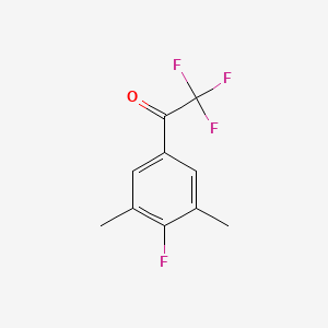 molecular formula C10H8F4O B7941863 2,2,2-Trifluoro-1-(4-fluoro-3,5-dimethylphenyl)ethanone 