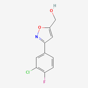 [3-(3-Chloro-4-fluorophenyl)-1,2-oxazol-5-yl]methanol