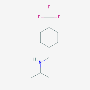 molecular formula C11H20F3N B7941910 (Propan-2-yl)({[4-(trifluoromethyl)cyclohexyl]methyl})amine 