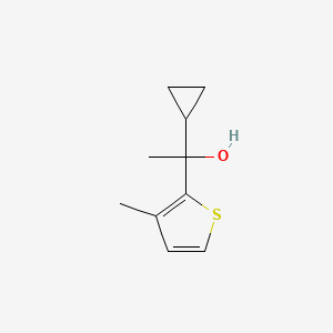 molecular formula C10H14OS B7941948 1-Cyclopropyl-1-(3-methylthiophen-2-yl)ethan-1-ol 