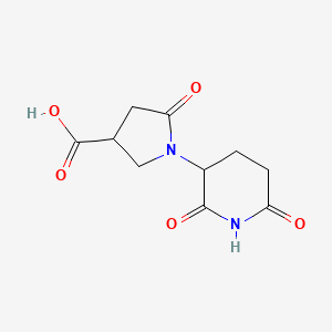 molecular formula C10H12N2O5 B7941964 1-(2,6-Dioxopiperidin-3-yl)-5-oxopyrrolidine-3-carboxylic acid 
