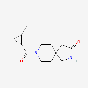molecular formula C13H20N2O2 B7941970 8-(2-Methylcyclopropanecarbonyl)-2,8-diazaspiro[4.5]decan-3-one 