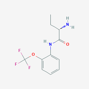 molecular formula C11H13F3N2O2 B7941976 (2S)-2-amino-N-[2-(trifluoromethoxy)phenyl]butanamide 
