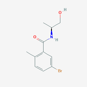 molecular formula C11H14BrNO2 B7941981 5-Bromo-N-[(2S)-1-hydroxypropan-2-yl]-2-methylbenzamide 