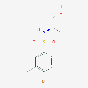molecular formula C10H14BrNO3S B7941982 (S)-4-Bromo-N-(1-hydroxypropan-2-yl)-3-methylbenzenesulfonamide 