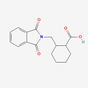 molecular formula C16H17NO4 B7941990 2-[(1,3-Dioxoisoindol-2-yl)methyl]cyclohexane-1-carboxylic acid 