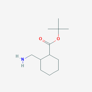 molecular formula C12H23NO2 B7941995 Tert-butyl 2-(aminomethyl)cyclohexane-1-carboxylate 