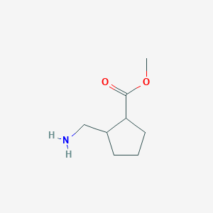 molecular formula C8H15NO2 B7941999 Methyl2-(aminomethyl)cyclopentane-1-carboxylate 