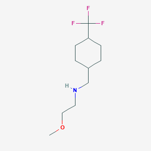 molecular formula C11H20F3NO B7942013 (2-Methoxyethyl)({[4-(trifluoromethyl)cyclohexyl]methyl})amine 