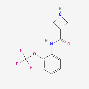 molecular formula C11H11F3N2O2 B7942029 N-[2-(trifluoromethoxy)phenyl]azetidine-3-carboxamide 