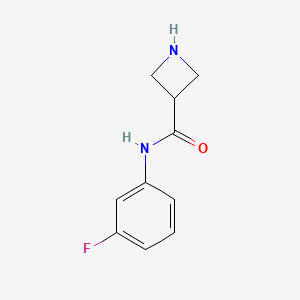 molecular formula C10H11FN2O B7942036 Azetidine-3-carboxylic acid (3-fluoro-phenyl)-amide 