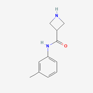 molecular formula C11H14N2O B7942053 Azetidine-3-carboxylic acid m-tolylamide 