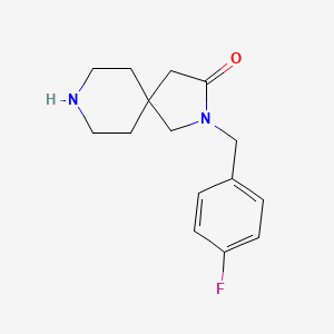 molecular formula C15H19FN2O B7942068 2-(4-Fluorobenzyl)-2,8-diazaspiro[4.5]decan-3-one 