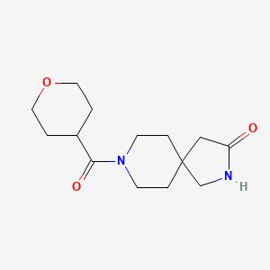 8-(Tetrahydro-2H-pyran-4-carbonyl)-2,8-diazaspiro[4.5]decan-3-one