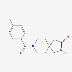 molecular formula C16H20N2O2 B7942109 8-(4-Methylbenzoyl)-2,8-diazaspiro[4.5]decan-3-one 