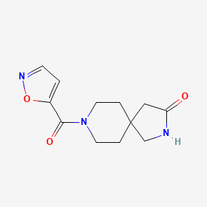 molecular formula C12H15N3O3 B7942114 8-(Isoxazole-5-carbonyl)-2,8-diazaspiro[4.5]decan-3-one 