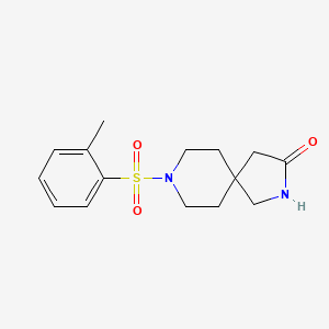 molecular formula C15H20N2O3S B7942126 8-(o-Tolylsulfonyl)-2,8-diazaspiro[4.5]decan-3-one 