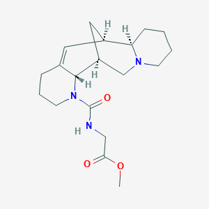 molecular formula C19H29N3O3 B7942192 methyl 2-[[(1S,2S,9R,10R)-3,15-diazatetracyclo[7.7.1.02,7.010,15]heptadec-7-ene-3-carbonyl]amino]acetate 