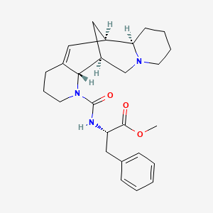 molecular formula C26H35N3O3 B7942197 (S)-methyl 2-((6R,6aR,13R,13aS)-2,3,4,6,6a,7,8,9,10,12,13,13a-dodecahydro-1H-6,13-methanodipyrido[1,2-a:3',2'-e]azocine-1-carboxamido)-3-phenylpropanoate 