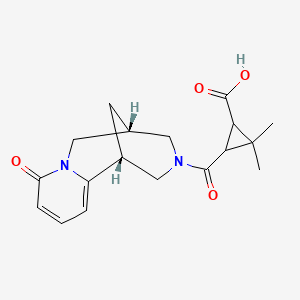 2,2-dimethyl-3-((1S,5R)-8-oxo-2,3,4,5,6,8-hexahydro-1H-1,5-methanopyrido[1,2-a][1,5]diazocine-3-carbonyl)cyclopropanecarboxylic acid