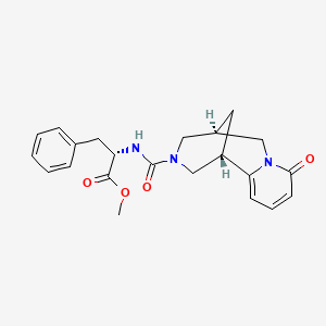 molecular formula C22H25N3O4 B7942229 methyl (2S)-2-[[(1S,9S)-6-oxo-7,11-diazatricyclo[7.3.1.02,7]trideca-2,4-diene-11-carbonyl]amino]-3-phenylpropanoate 