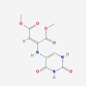 Dimethyl 2-((2,4-dioxo-1,2,3,4-tetrahydropyrimidin-5-yl)amino)fumarate