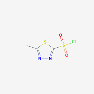 molecular formula C3H3ClN2O2S2 B7942270 5-methyl-1,3,4-thiadiazole-2-sulfonyl Chloride 