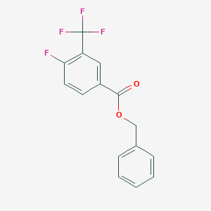 molecular formula C15H10F4O2 B7942299 Benzyl 4-fluoro-3-(trifluoromethyl)benzoate 