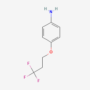 molecular formula C9H10F3NO B7942320 4-(3,3,3-Trifluoropropoxy)aniline 