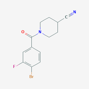 1-(4-Bromo-3-fluorobenzoyl)piperidine-4-carbonitrile