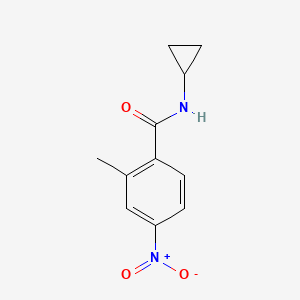 molecular formula C11H12N2O3 B7942361 N-cyclopropyl-2-methyl-4-nitrobenzamide 