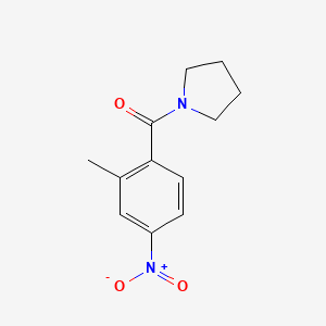 molecular formula C12H14N2O3 B7942384 (2-Methyl-4-nitrophenyl)-pyrrolidin-1-ylmethanone 
