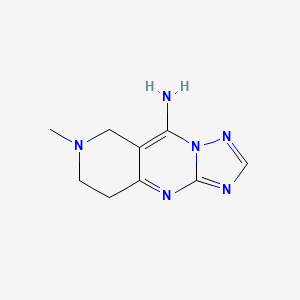 molecular formula C9H12N6 B7942418 5,6,7,8-Tetrahydro-7-methyl-pyrido[4,3-D][1,2,4]triazolo[1,5-A]pyrimidin-9-amine 