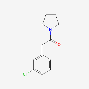 molecular formula C12H14ClNO B7942480 2-(3-Chlorophenyl)-1-pyrrolidin-1-ylethanone 
