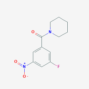 molecular formula C12H13FN2O3 B7942516 1-(3-Fluoro-5-nitrobenzoyl)piperidine 
