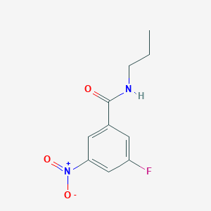 molecular formula C10H11FN2O3 B7942530 3-Fluoro-5-nitro-N-propylbenzamide 