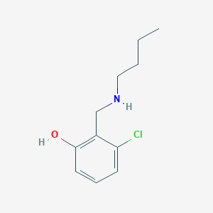 molecular formula C11H16ClNO B7942563 2-[(Butylamino)methyl]-3-chlorophenol 