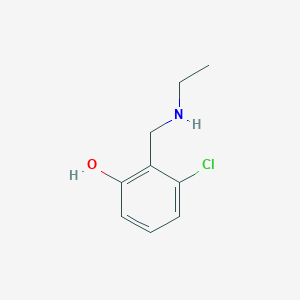 molecular formula C9H12ClNO B7942578 3-Chloro-2-[(ethylamino)methyl]phenol 