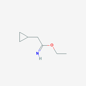 molecular formula C7H13NO B7942615 Ethyl 2-cyclopropylethanimidate 