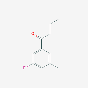molecular formula C11H13FO B7942660 3'-Fluoro-5'-methylbutyrophenone 