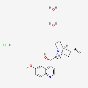 (S)-[(2R,4R,5S)-5-ethenyl-1-azabicyclo[2.2.2]octan-2-yl]-(6-methoxyquinolin-4-yl)methanol;dihydrate;hydrochloride