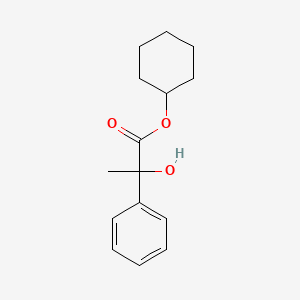 molecular formula C15H20O3 B7942720 Cyclohexyl 2-hydroxy-2-phenylpropanoate 